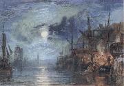 J.M.W. Turner Shields,on the River oil on canvas